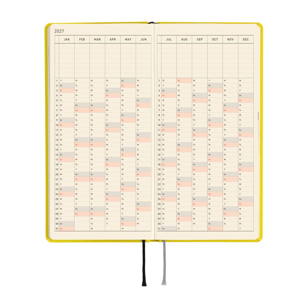 HOBONICHI | Agenda 2027 Semanal WEEKS MEGA B6 Slim - Colors (Canaria Yellow) ENG - Imagen 6