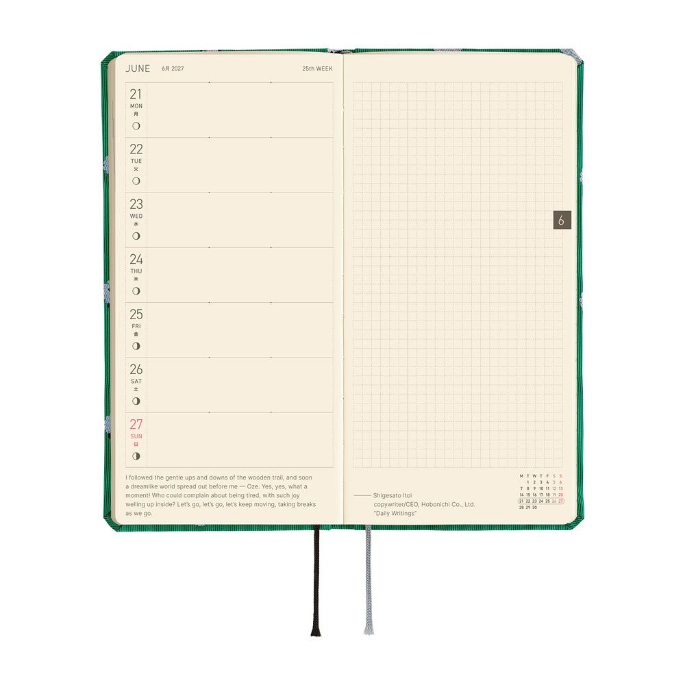 HOBONICHI | Agenda 2027 Semanal WEEKS MEGA B6 Slim - Bow & Tie (Sheep Sheep Sheep) ENG - Imagen 5