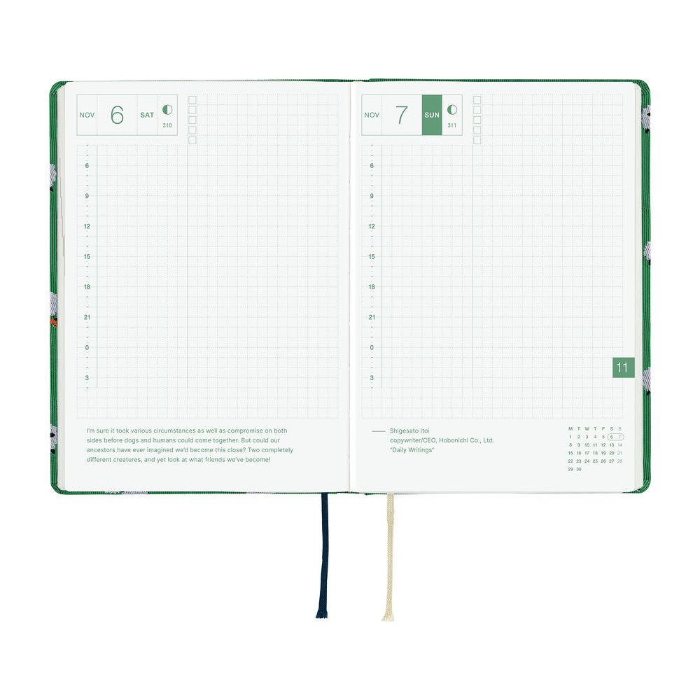 HOBONICHI | Agenda 2027 Diaria HON A6 - Bow & Tie (Sheep Sheep Sheep) ENG - Imagen 6