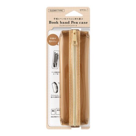 MIDORI | Estuche Book Band A5 – Brown Clear × Brown