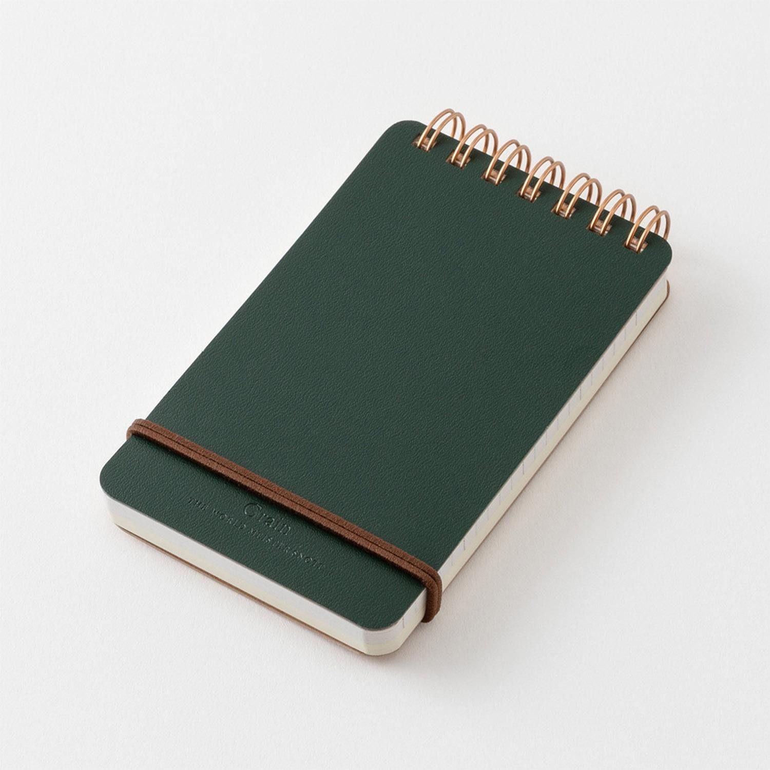 MIDORI | Libreta Anillas A6 Liso y Rayado GRAIN - Verde - Imagen 3