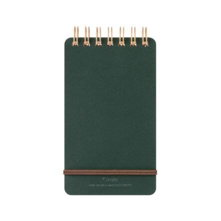 MIDORI | Libreta Anillas A6 Liso y Rayado GRAIN – Verde