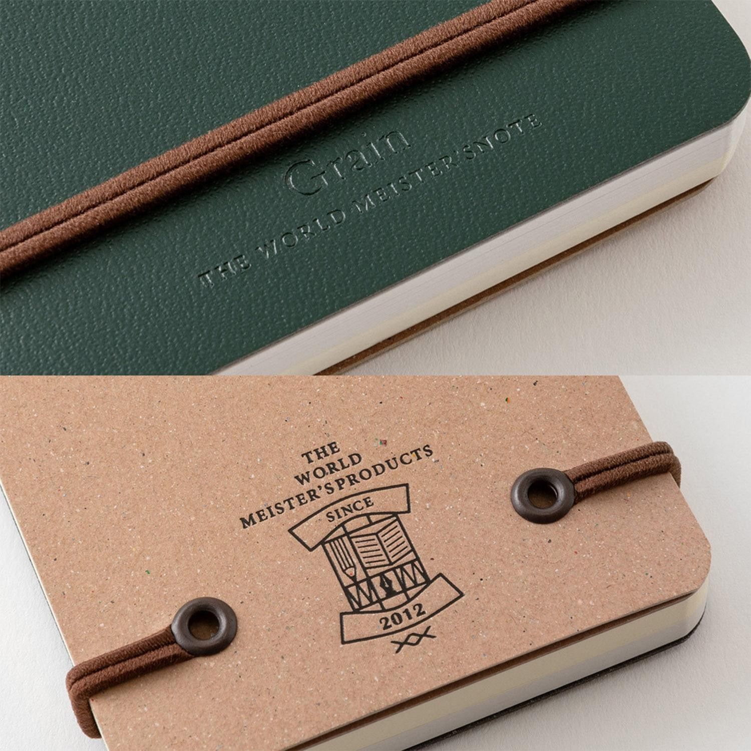 MIDORI | Libreta Anillas A6 Liso y Rayado GRAIN - Verde - Imagen 5