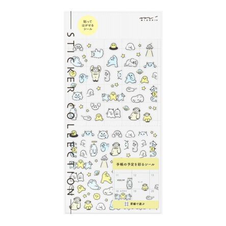 MIDORI | Pegatinas Sticker Collection 1 hoja – 2738 Lined Monster