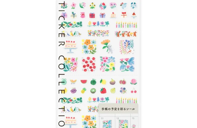 MIDORI | Pegatinas Sticker Collection 1 hoja – 2741 Margin Flower