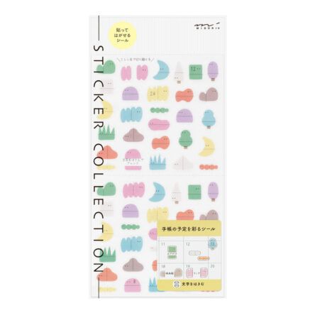 MIDORI | Pegatinas Sticker Collection 1 hoja – 2746 Side-Frame Loose Illustration