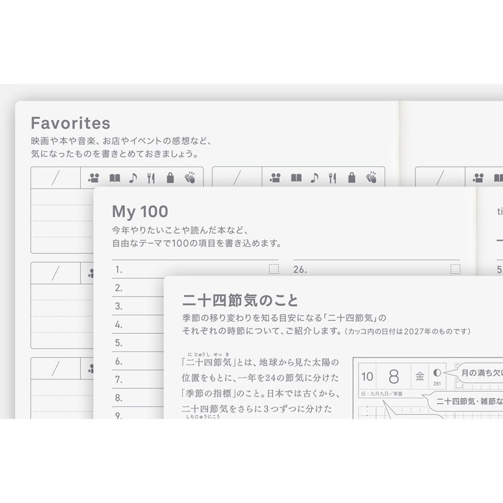 HOBONICHI | Agenda 2027 Diaria ORIGINAL AVEC A6 JAP - Imagen 5
