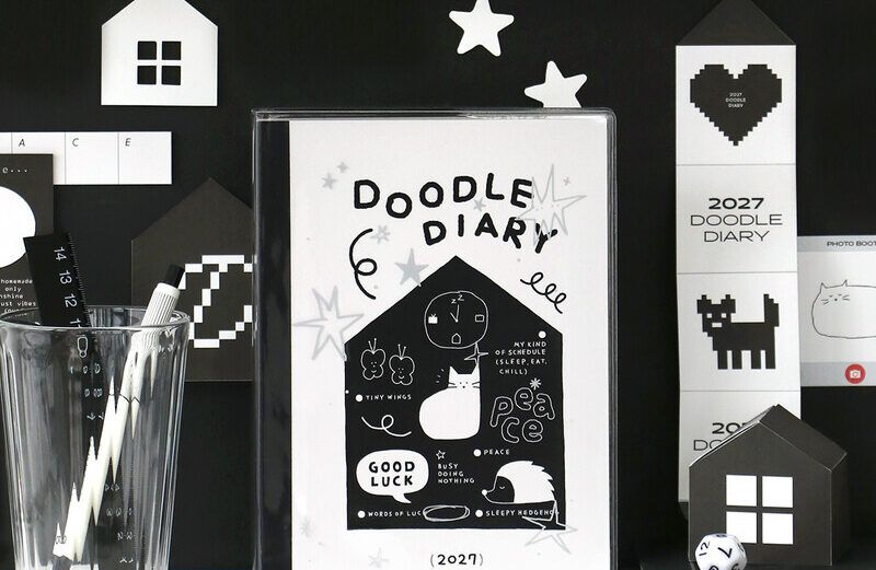 [PREVENTA] ICONIC | Agenda 2027 Semanal A5 DOODLE – 01 White