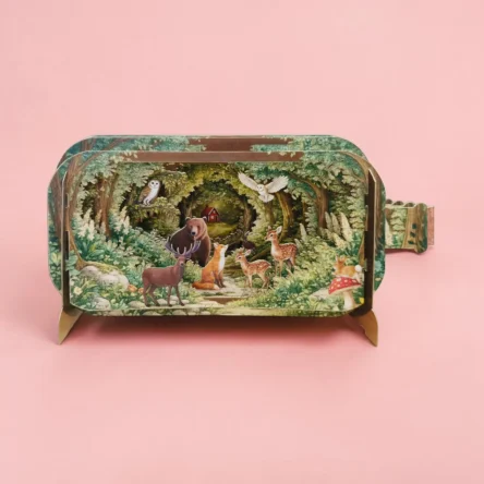 ALLJOY DESIGN | Tarjeta de Felicitación 3D – Message in A Bottle – Enchanted Woodland Friends