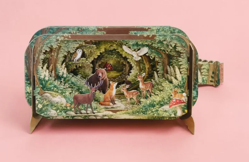 ALLJOY DESIGN | Tarjeta de Felicitación 3D – Message in A Bottle – Enchanted Woodland Friends