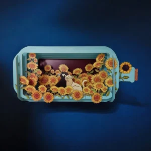 ALLJOY DESIGN | Tarjeta de Felicitación 3D - Message in A Bottle - Sunflower Cats