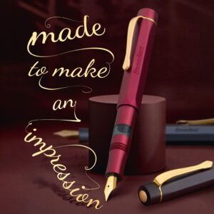 KAWECO | Set Pluma Estilográfica AL SPORT PISTON - Starter Set Bordeaux